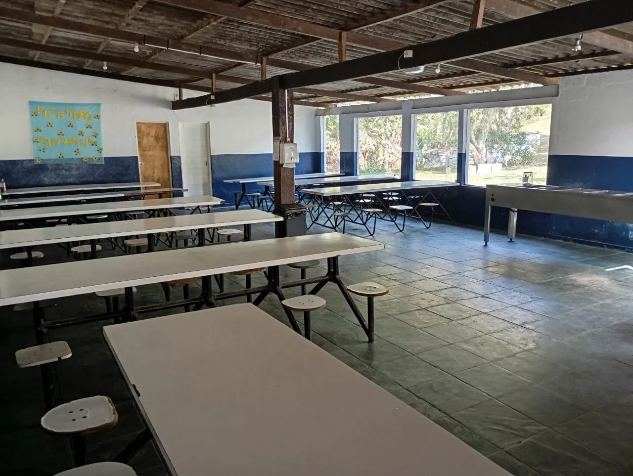 Área do refeitorio da Unidade Masculina